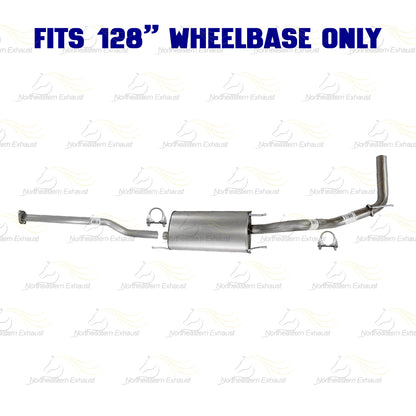 2013-2015 Toyota Tacoma 4.0L 128in WB Intermediate Pipe w/ Muffler Exhaust Kit | Stainless Steel