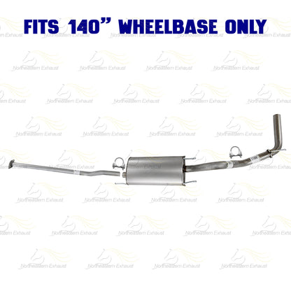 2013-2015 Toyota Tacoma 4.0L 140in WB Intermediate Pipe w/ Muffler Exhaust Kit | Stainless Steel