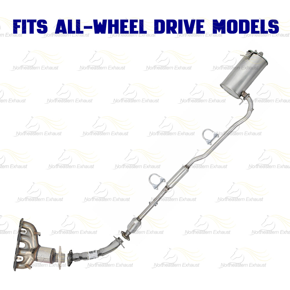 2014-2018 Mitsubishi Outlander 2.4L AWD Complete Exhaust System Kit | Stainless Steel | EPA Approved