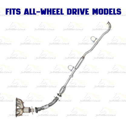 2014-2018 Mitsubishi Outlander 2.4L AWD Manifold Catalytic Converter Front Pipe & Catalytic Kit | EPA Approved