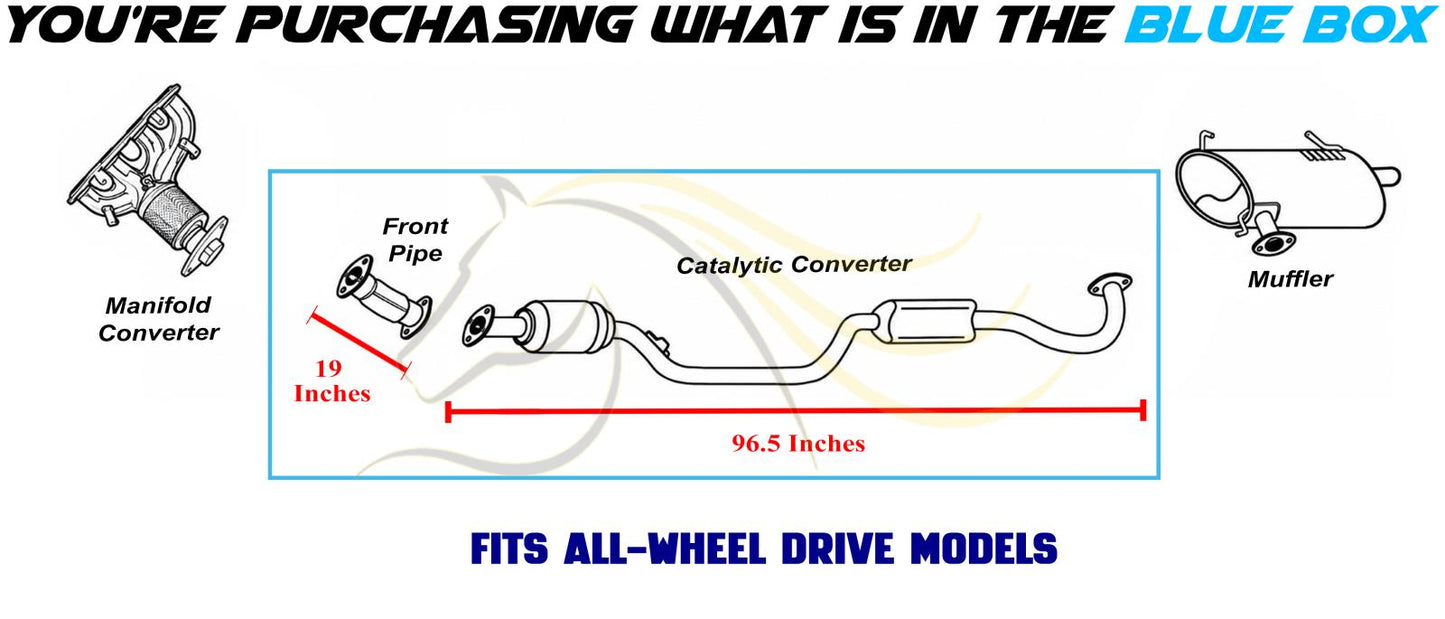 2014-2019 Mitsubishi Outlander 2.4L AWD Exhaust Front Pipe w/ Rear Catalytic Kit | EPA Approved