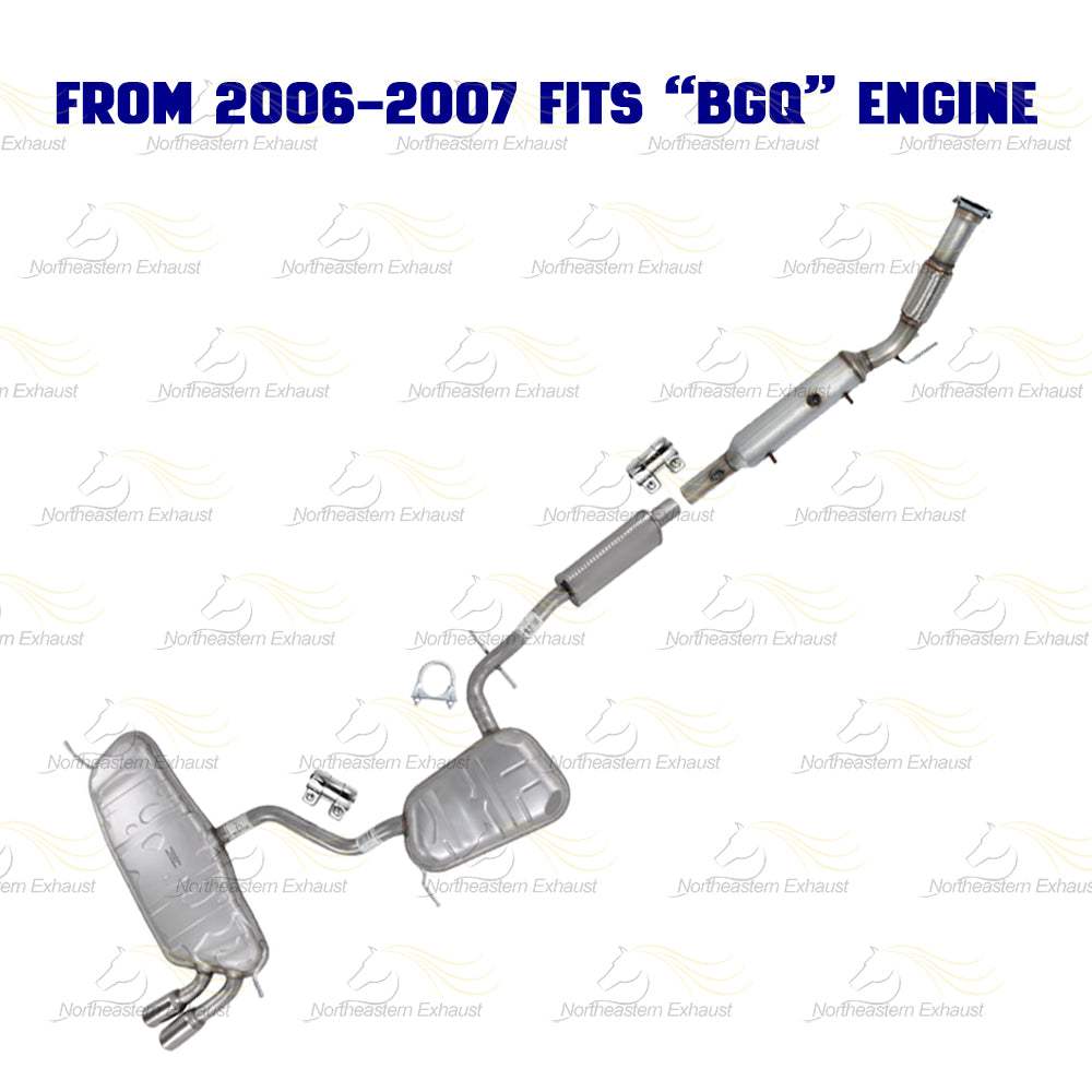 2006-2009 Volkswagen Rabbit 2.5L Exhaust Catalytic w/ Resonator & Muffler Kit | EPA Approved