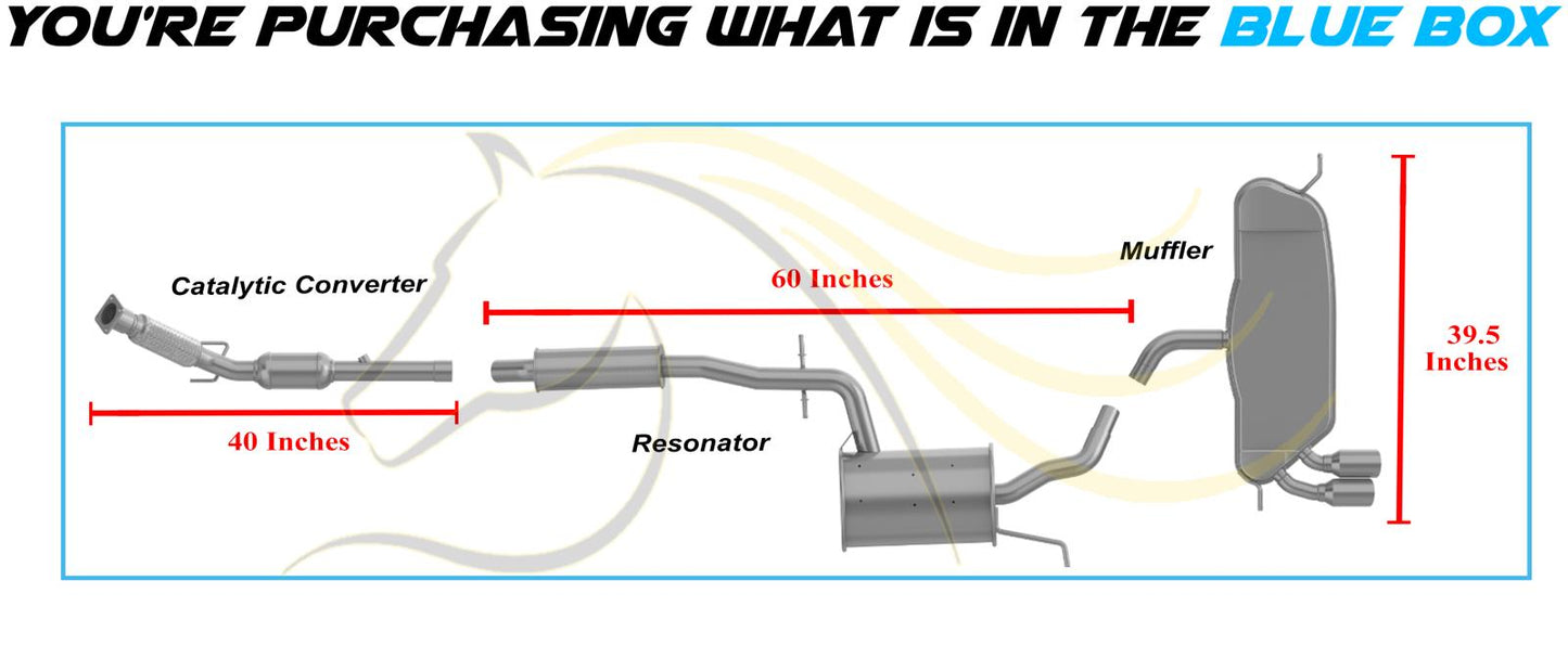 2010 Volkswagen Golf 2.5L Exhaust Catalytic w/ Resonator & Muffler Kit | EPA Approved