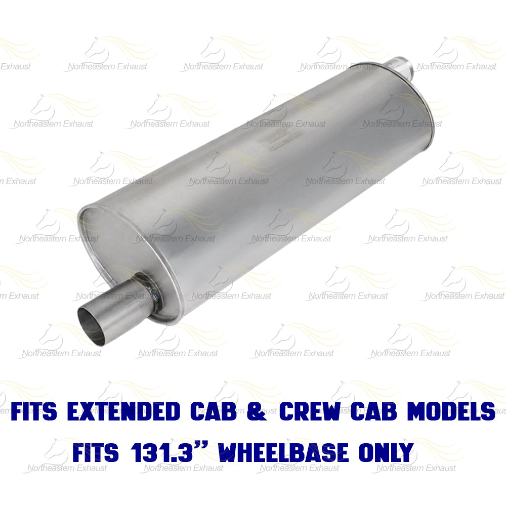 2005-2010 Dodge Dakota 4.7L Intermediate Pipe, Muffler & Tail Pipe Kit | Stainless Steel