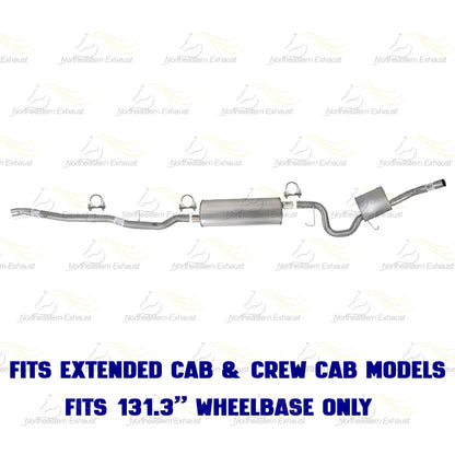 2005-2010 Dodge Dakota 4.7L Intermediate Pipe, Muffler & Tail Pipe Kit | Stainless Steel