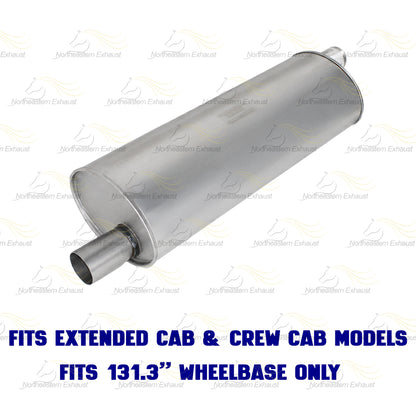 2007-2010 Dodge Dakota 3.7L Intermediate Pipe & Muffler Exhaust Kit | Stainless Steel
