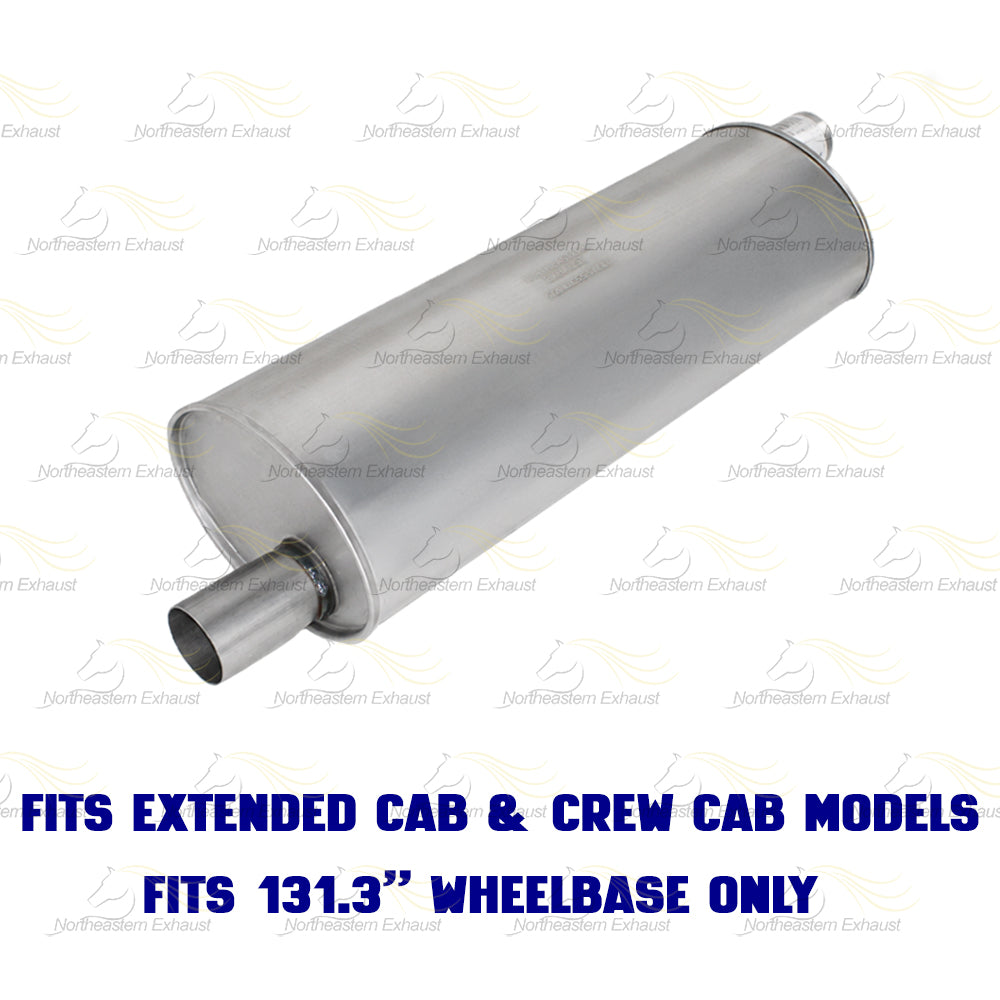 2005-2010 Dodge Dakota 4.7L Intermediate Pipe & Muffler Exhaust Kit | Stainless Steel