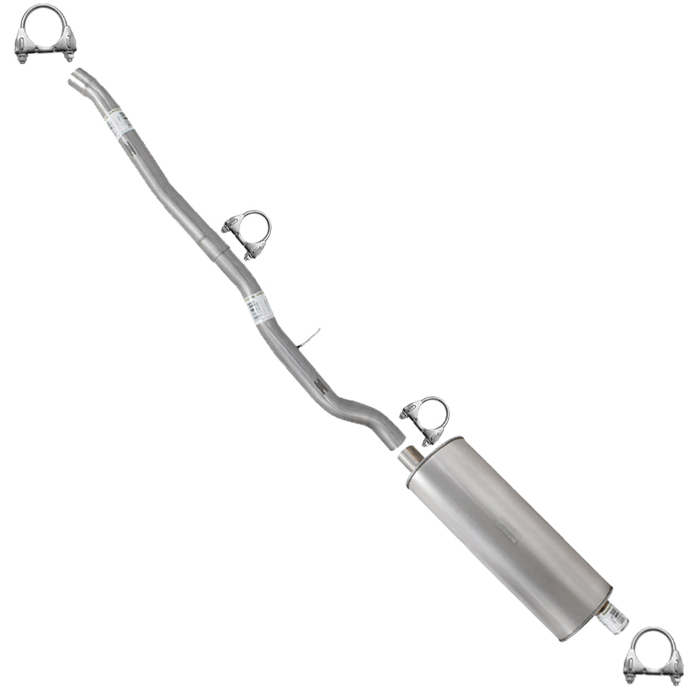 2007-2009 Mitsubishi Raider 3.7L 4.7L Intermediate Pipe & Muffler Exhaust Kit | Stainless Steel