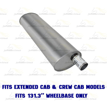 2007-2009 Mitsubishi Raider 3.7L 4.7L Intermediate Pipe & Muffler Exhaust Kit | Stainless Steel