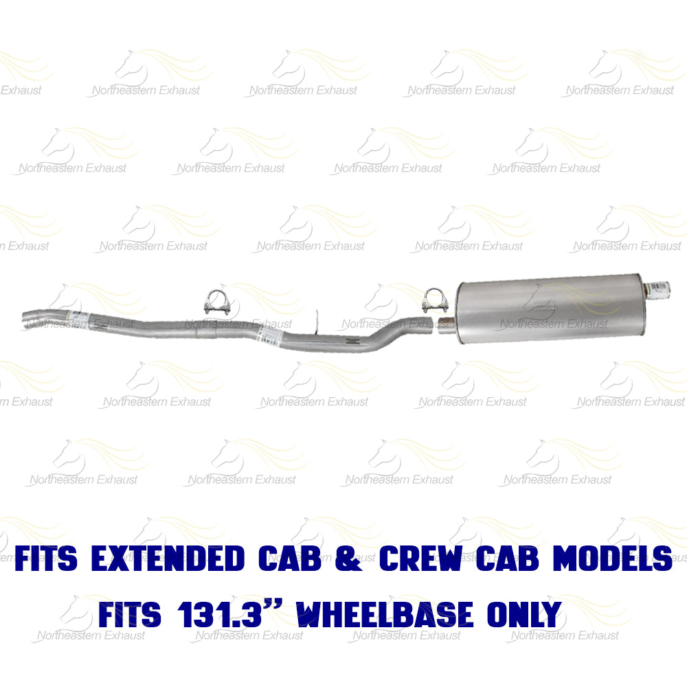 2007-2009 Mitsubishi Raider 3.7L 4.7L Intermediate Pipe & Muffler Exhaust Kit | Stainless Steel