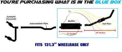 2011 RAM Dakota 3.7L & 4.7L Exhaust Muffler & Tail Pipe Kit | Stainless Steel