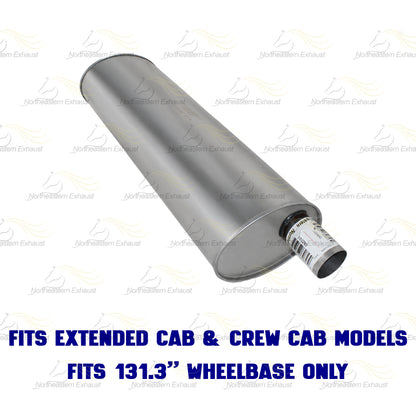 2006-2009 Mitsubishi Raider 3.7L & 4.7L Exhaust Muffler & Tail Pipe Kit | Stainless Steel