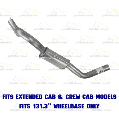 2006-2009 Mitsubishi Raider 3.7L & 4.7L Exhaust Muffler & Tail Pipe Kit | Stainless Steel