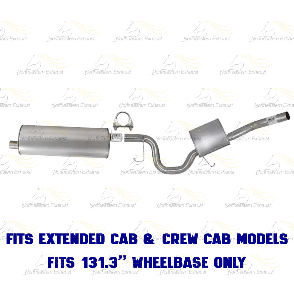 2006-2009 Mitsubishi Raider 3.7L & 4.7L Exhaust Muffler & Tail Pipe Kit | Stainless Steel