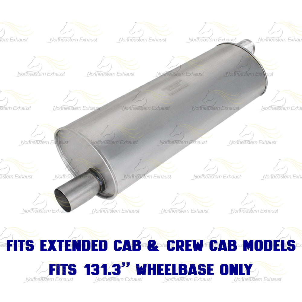 2005-2010 Dodge Dakota 3.7L 4.7L Exhaust Muffler & Tail Pipe Kit | Stainless Steel