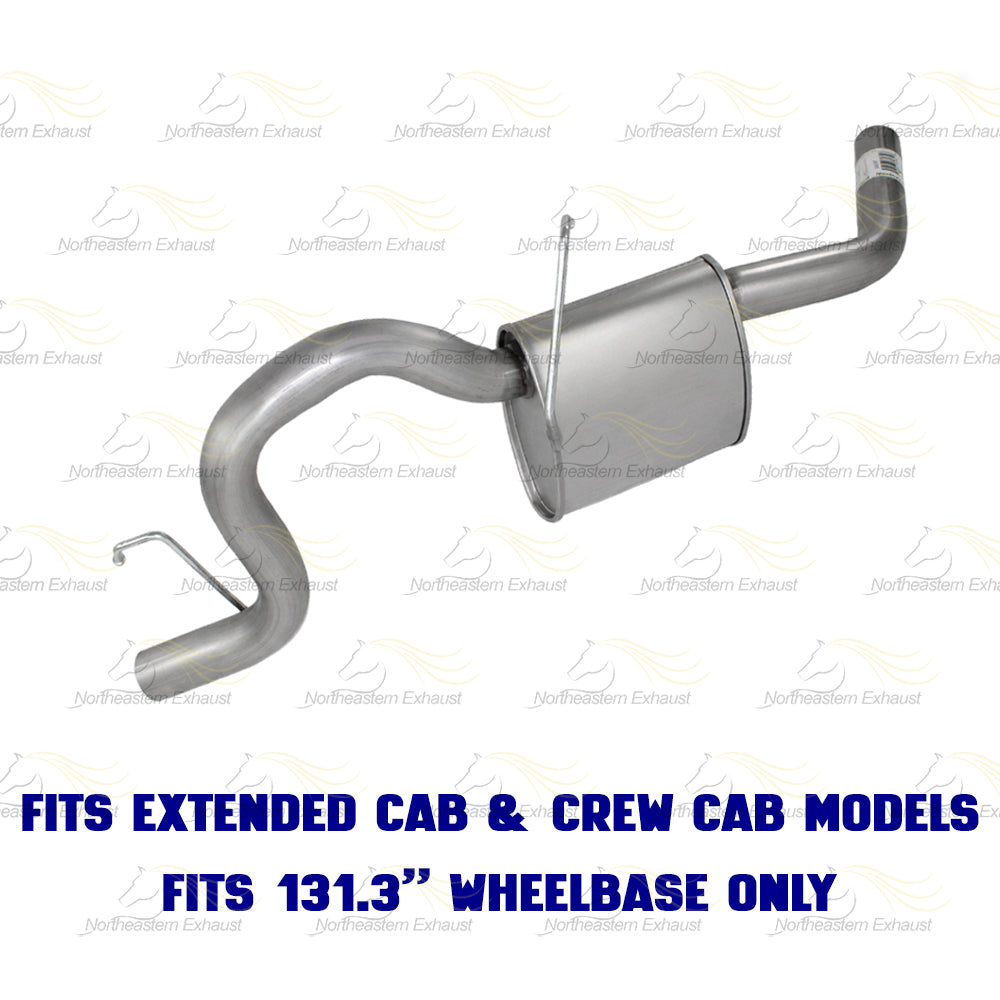 2005-2010 Dodge Dakota 3.7L 4.7L Exhaust Muffler & Tail Pipe Kit | Stainless Steel