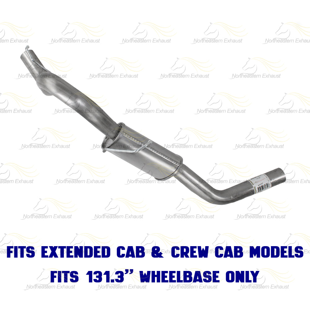 2005-2010 Dodge Dakota 3.7L 4.7L Exhaust Muffler & Tail Pipe Kit | Stainless Steel