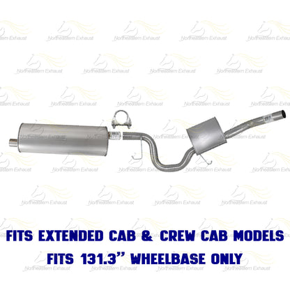 2005-2010 Dodge Dakota 3.7L 4.7L Exhaust Muffler & Tail Pipe Kit | Stainless Steel