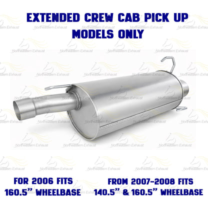 2006-2008 Dodge Ram 3500 5.7L Exhaust Intermediate Pipe & Muffler Kit | Stainless Steel