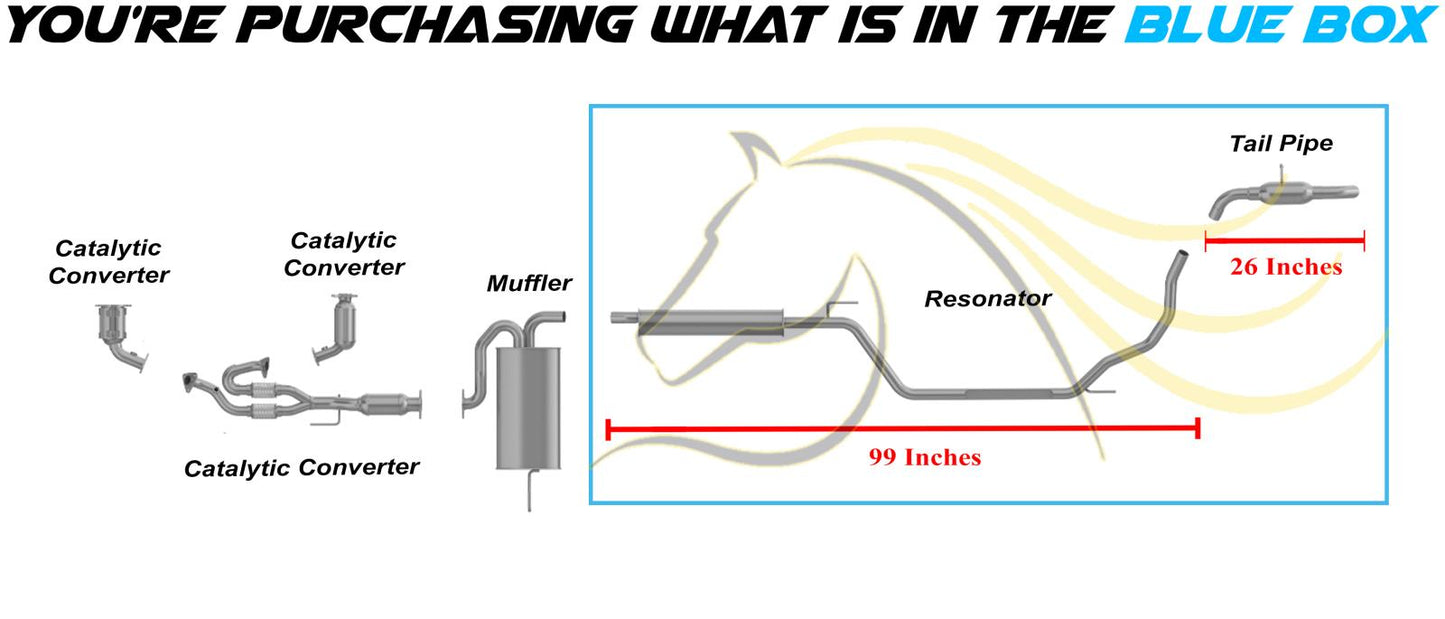 2004-2009 Nissan Quest 3.5L Exhaust Resonator and Tail Pipe Kit | Stainless Steel
