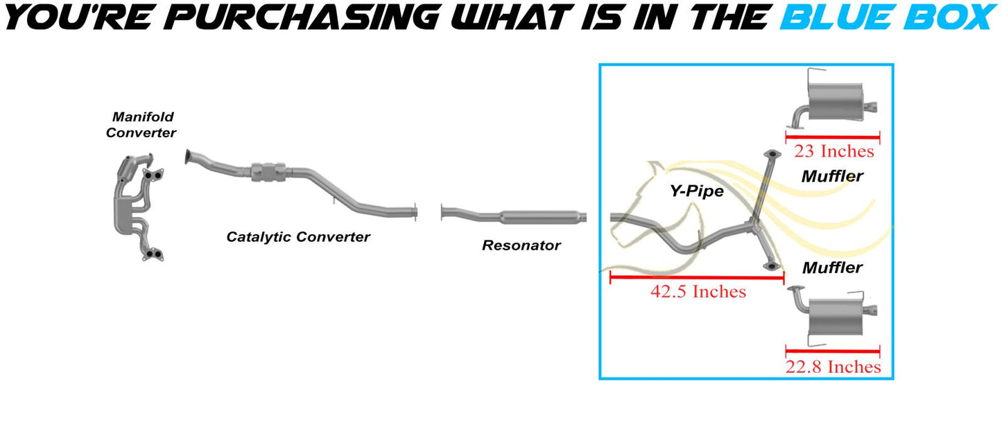 2009-2013 Subaru Forester 2.5L Northeastern Exhaust Y-Pipe Pair of Muffler