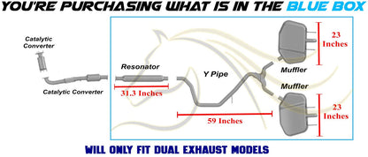 Northeastern Exhaust 2011-2017 Buick Regal 2.4L Resonator Y-Pipe Pair of Muffler