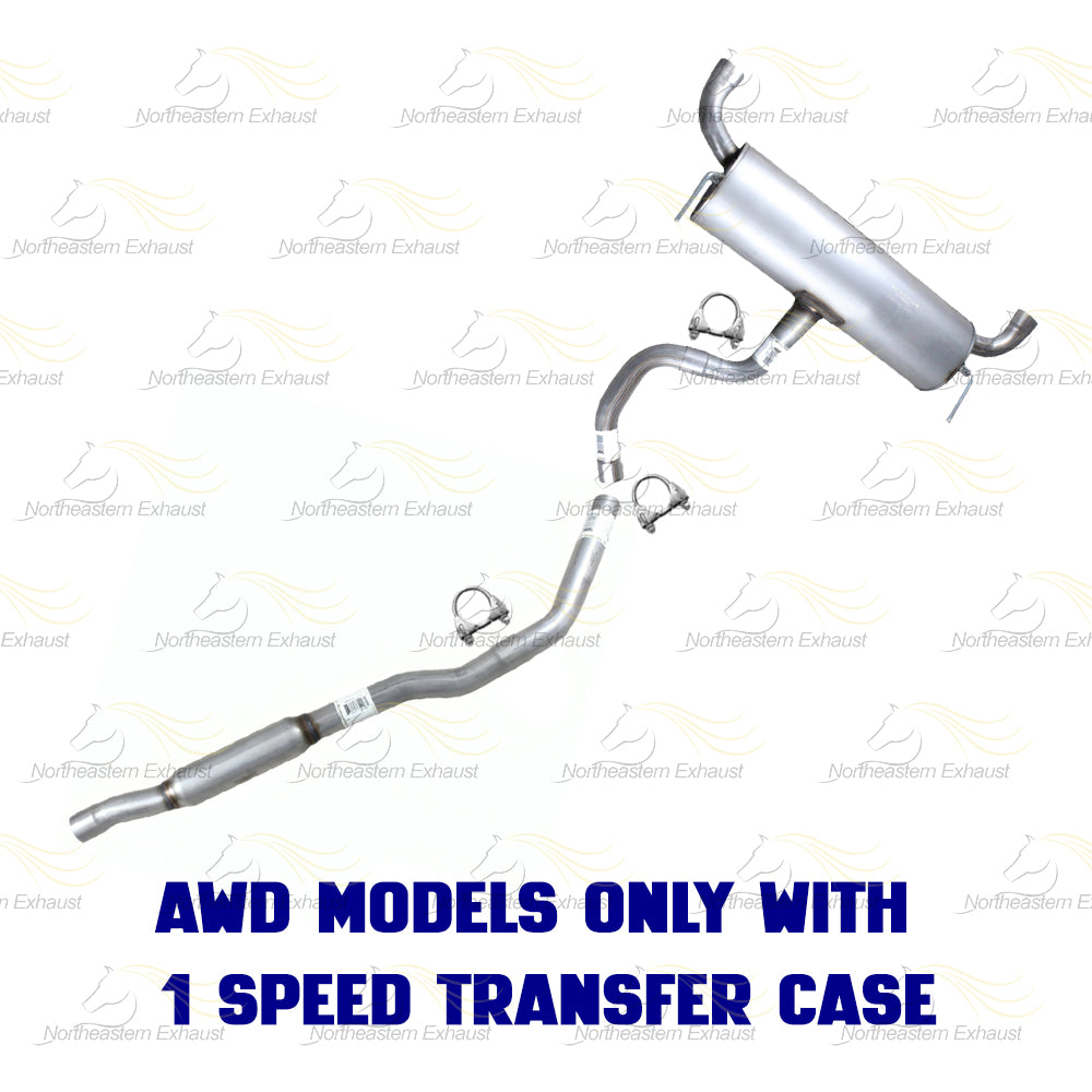 2016-2018 Jeep Cherokee 3.2L Exhaust Resonator and Muffler Kit | Stainless Steel