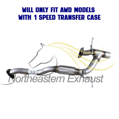 2014-2018 Jeep Cherokee 3.2L Exhaust Front Pipe, Y-Pipe & Resonator Kit | Stainless Steel