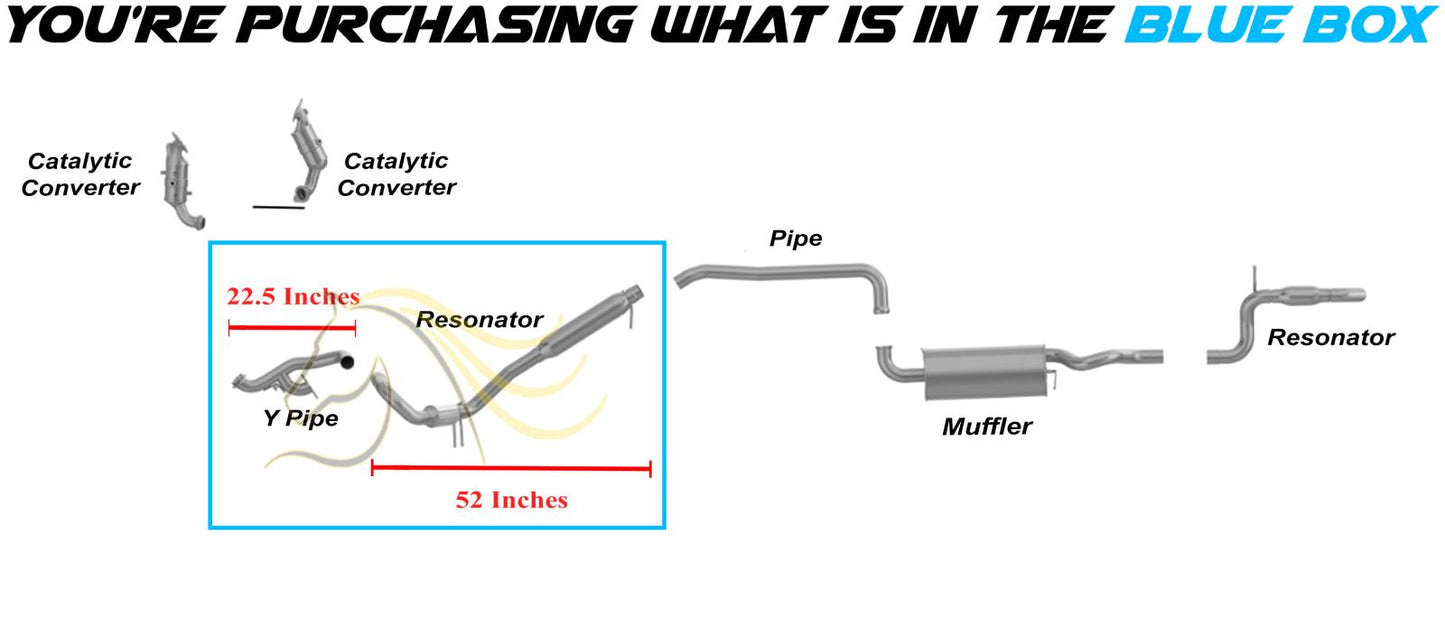 2012-2015 RAM C/V 3.6L Stainless Steel Exhaust Y Pipe Resonator