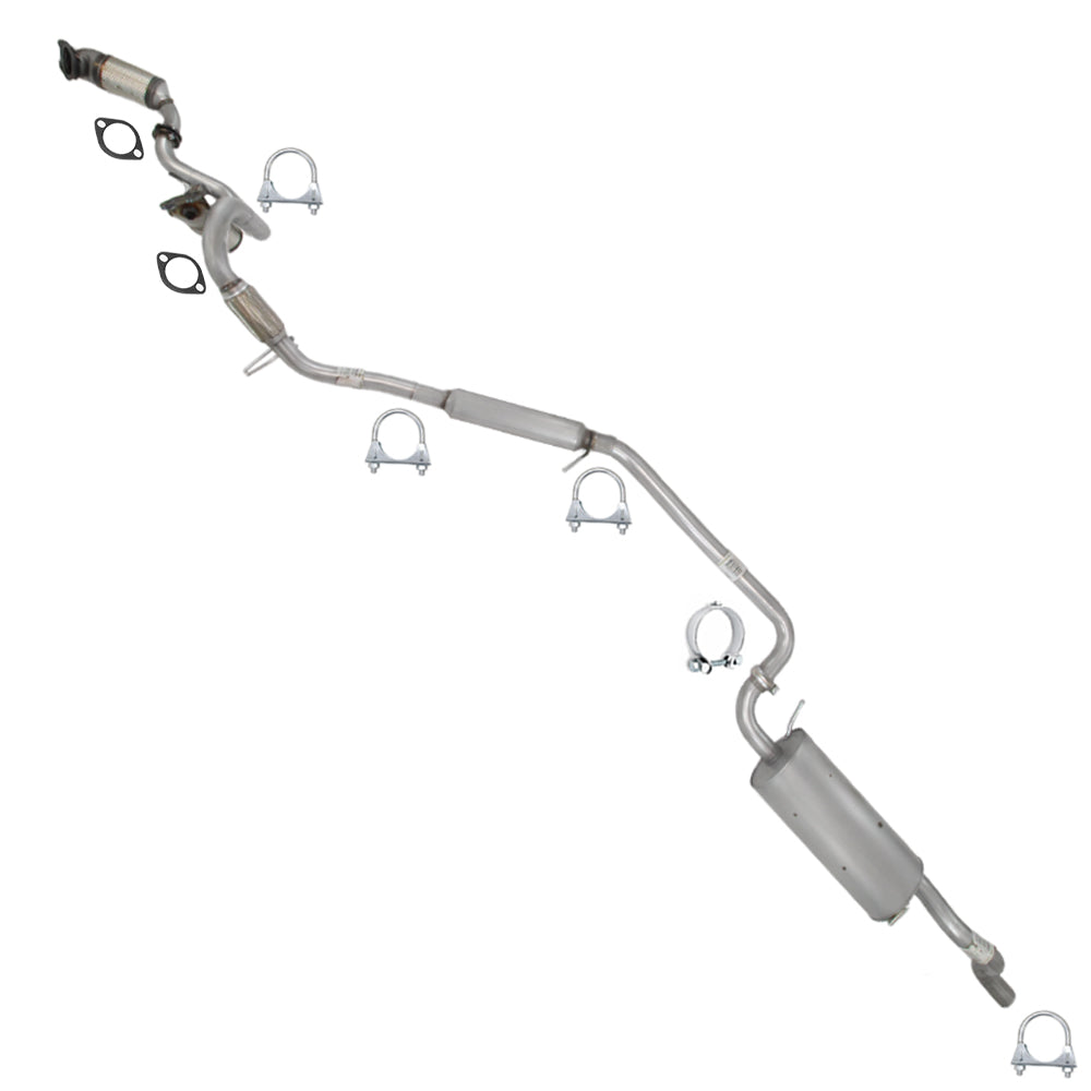 2012-2015 Ram C/V 3.6L 3.6L Pair of Catalytic Y-Pipe Resonator Intermediate Pipe & Muffler Kit