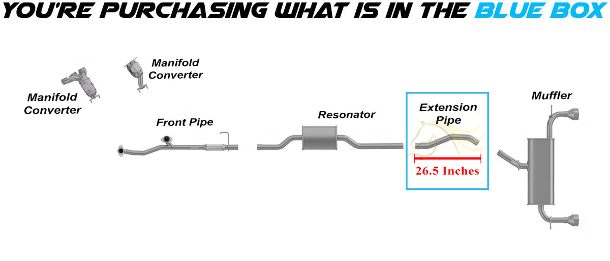 2011-2014 Ford Edge 2.0L 2.5L Northeastern Exhaust Pipe | Stainless Steel