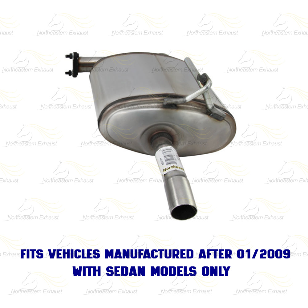 2007-2009 Nissan Altima 2.5L SEDAN Exhaust Passenger Side Rear Muffler | Stainless Steel