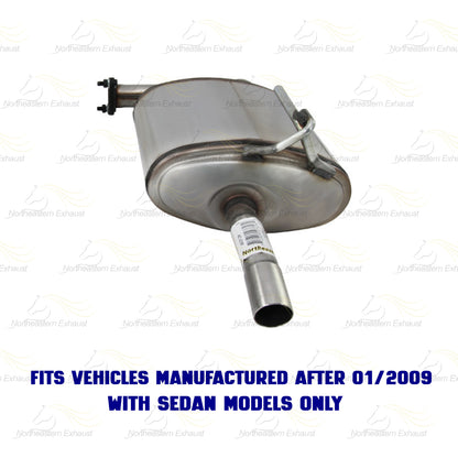 2007-2009 Nissan Altima 2.5L SEDAN Exhaust Passenger Side Rear Muffler | Stainless Steel