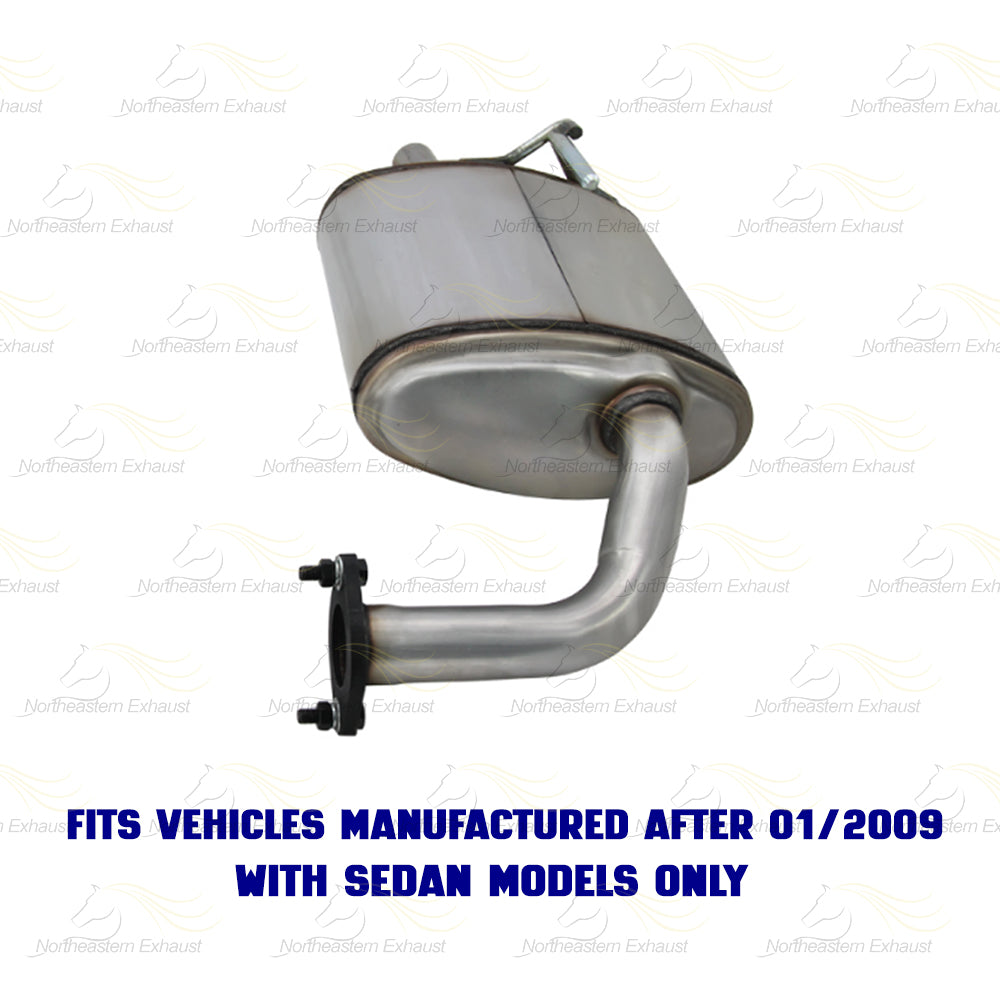 2007-2009 Nissan Altima 2.5L SEDAN Exhaust Passenger Side Rear Muffler | Stainless Steel