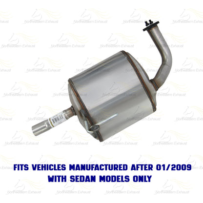 2007-2009 Nissan Altima 2.5L SEDAN Exhaust Passenger Side Rear Muffler | Stainless Steel