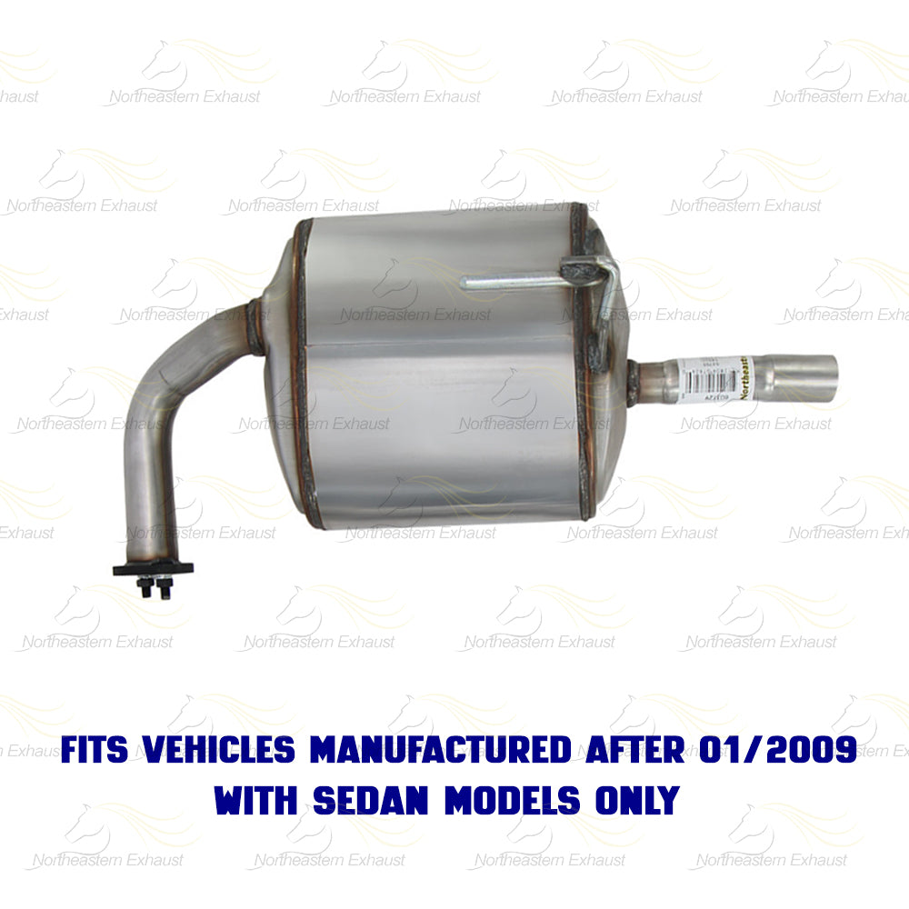 2007-2009 Nissan Altima 2.5L SEDAN Exhaust Passenger Side Rear Muffler | Stainless Steel