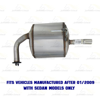 2007-2009 Nissan Altima 2.5L SEDAN Exhaust Passenger Side Rear Muffler | Stainless Steel