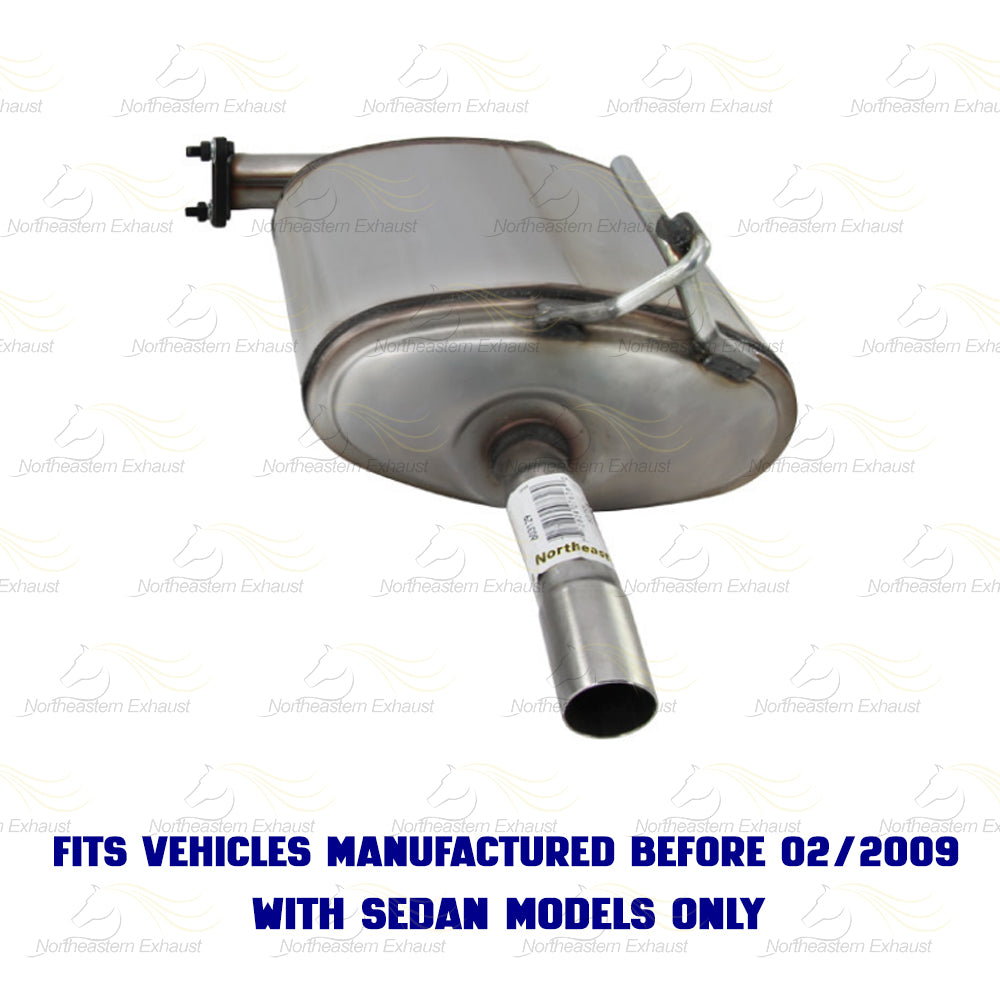 2007-2009 Nissan Altima 3.5L SEDAN Exhaust Passenger Side Rear Muffler | Stainless Steel