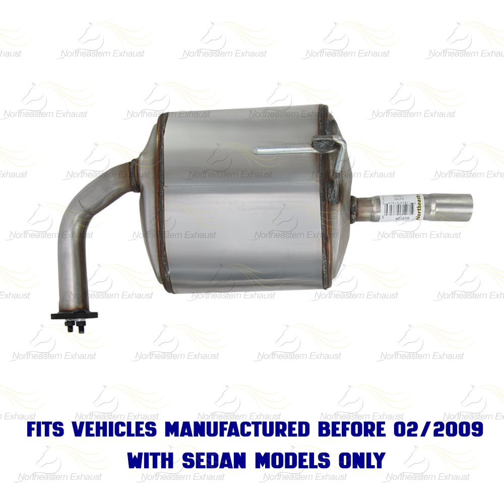 2007-2009 Nissan Altima 3.5L SEDAN Exhaust Passenger Side Rear Muffler | Stainless Steel