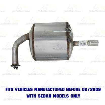 2007-2009 Nissan Altima 3.5L SEDAN Exhaust Passenger Side Rear Muffler | Stainless Steel