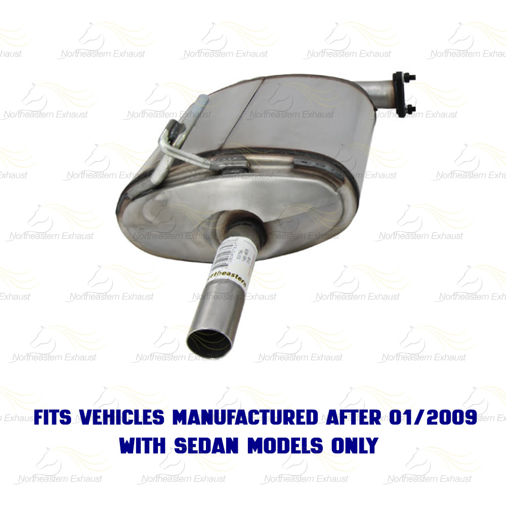 2007-2009 Nissan Altima 2.5L SEDAN Exhaust Driver Side Rear Muffler | Stainless Steel