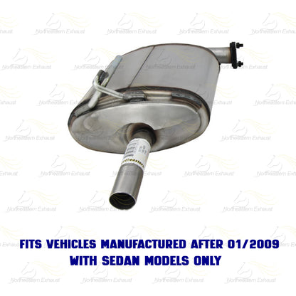 2007-2009 Nissan Altima 2.5L SEDAN Exhaust Driver Side Rear Muffler | Stainless Steel