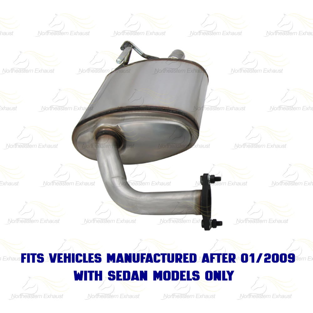 2007-2009 Nissan Altima 2.5L SEDAN Exhaust Driver Side Rear Muffler | Stainless Steel