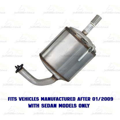 2007-2009 Nissan Altima 2.5L SEDAN Exhaust Driver Side Rear Muffler | Stainless Steel