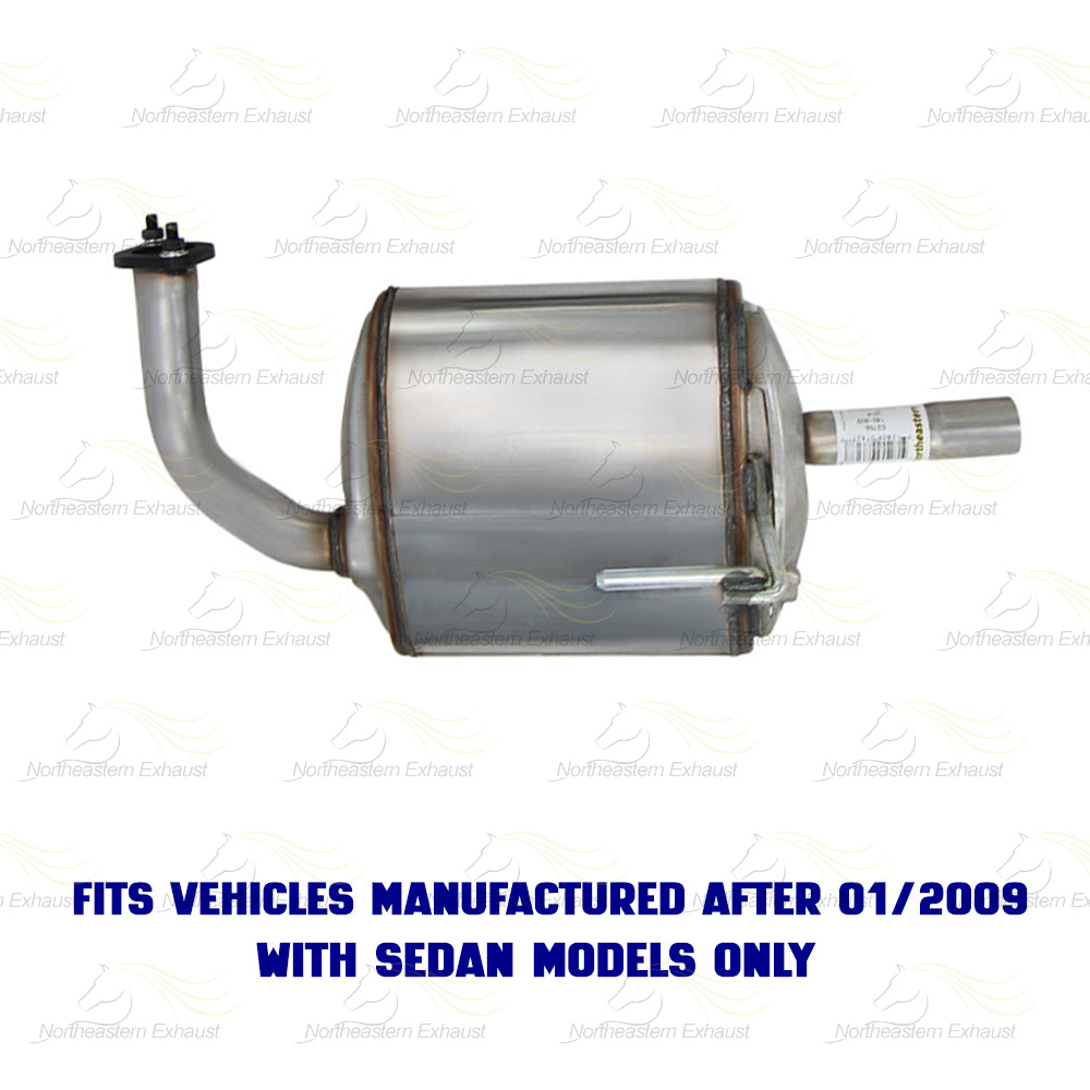 2007-2009 Nissan Altima 2.5L SEDAN Exhaust Driver Side Rear Muffler | Stainless Steel