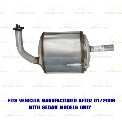 2007-2009 Nissan Altima 2.5L SEDAN Exhaust Driver Side Rear Muffler | Stainless Steel