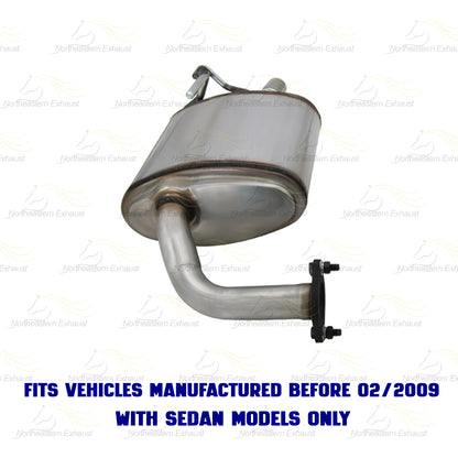 2007-2009 Nissan Altima 3.5L SEDAN Exhaust Driver Side Rear Muffler | Stainless Steel
