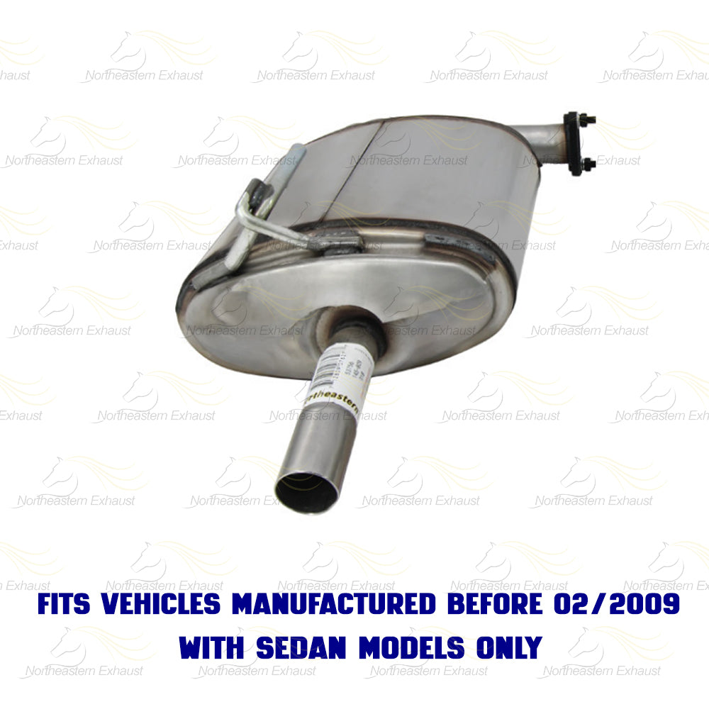 2007-2009 Nissan Altima 3.5L SEDAN Exhaust Driver Side Rear Muffler | Stainless Steel