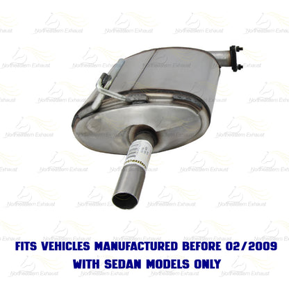 2007-2009 Nissan Altima 3.5L SEDAN Exhaust Driver Side Rear Muffler | Stainless Steel
