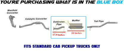 2007-2012 Chevy Colorado & GMC Canyon 2.9L & 3.7L Extension Pipe & Muffler Kit | Stainless Steel